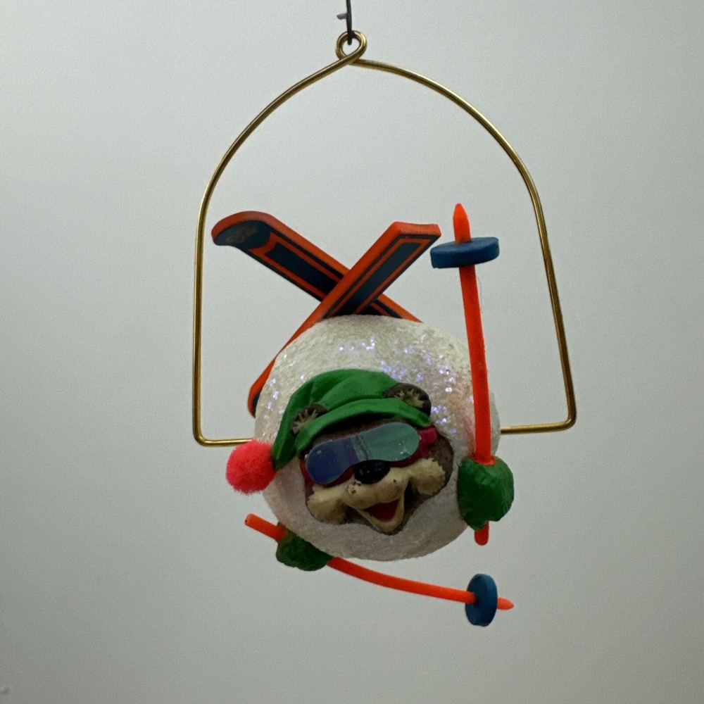 Hallmark Keepsake Ornament Skiing Round 1992